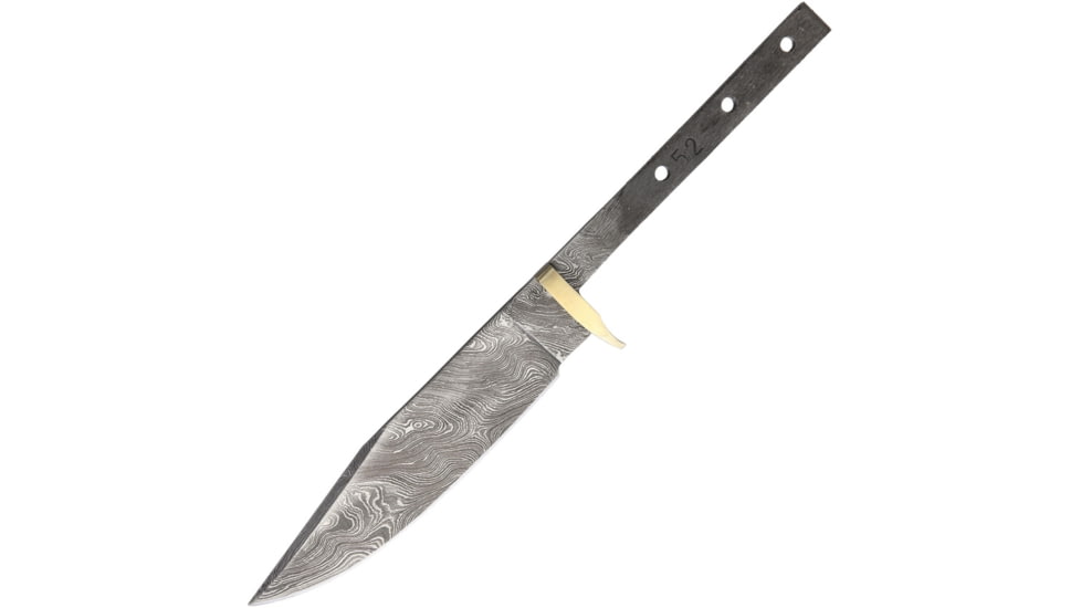 Knifemaking 5.5in Damascus Steel Drop Point, Brass Guard, BL121