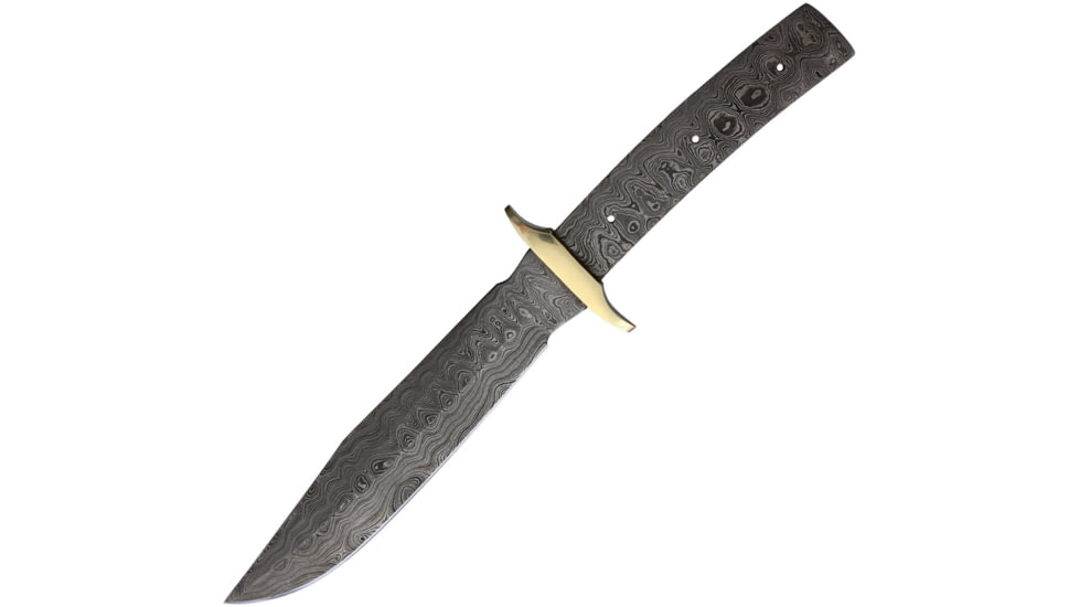 Knifemaking Bowie Blade Damascus, 7 Damascus steel blade, One-piece construction, SM-APR-BL4 DAMASCUS