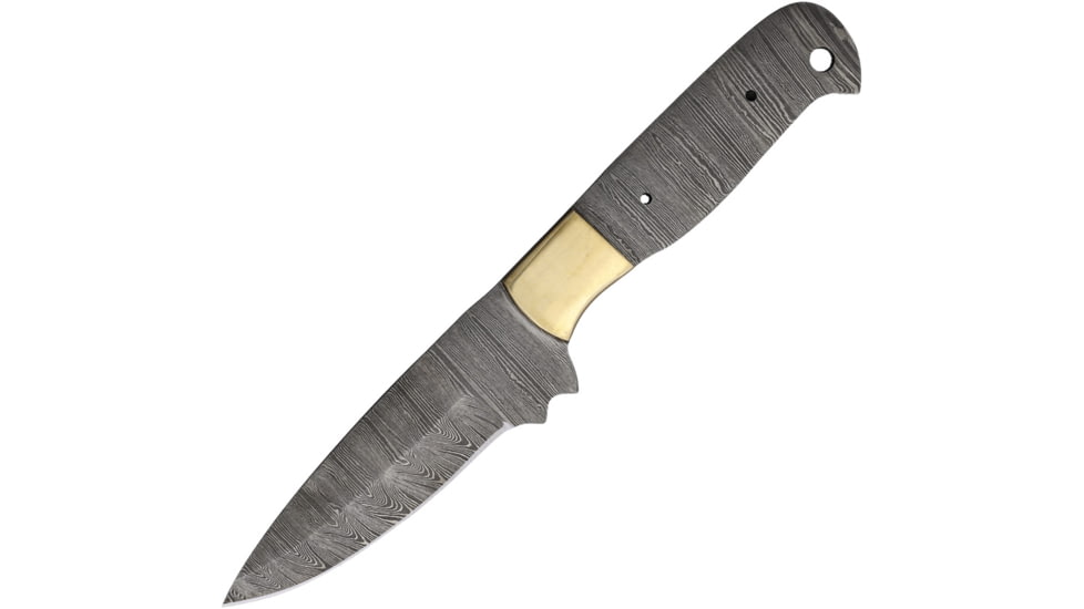 Knifemaking Drop Damas Fixed Blade Knife, 4.75in, Damascus Steel drop Point Blade, Damascus Steel Handle, SM-APR-BL9 DAMASCUS