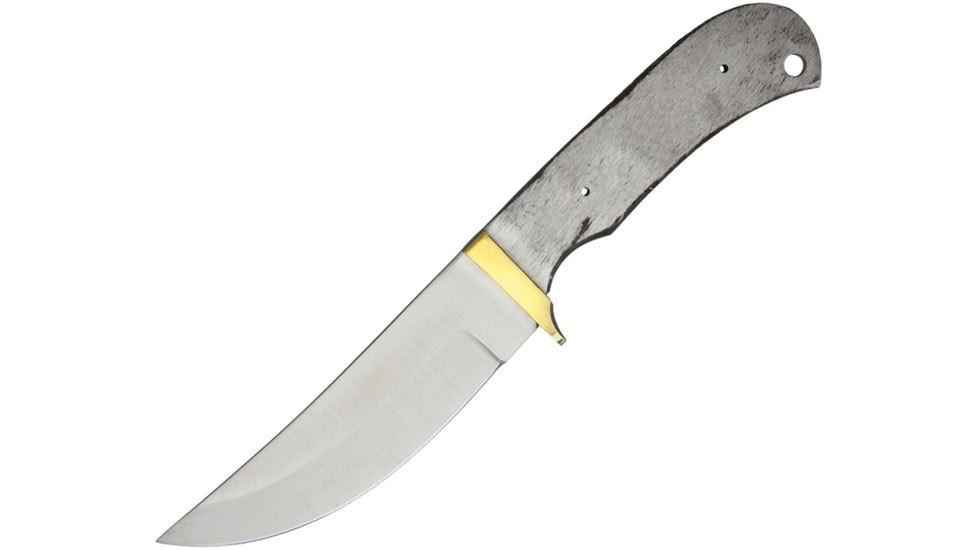 Knifemaking Drop Point Fixed Blade Knife, 9in Overall, 4.5in Satin SS Drop Point, SS Handle, Brass Guard, BL-7705