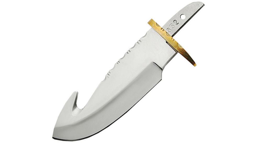 Knifemaking Guthook Blade With Sheath Fixed Blade Knife, 4.5in, Stainless Steel, Standard Edge, Mirror Polish, Handle BLSOBBL2