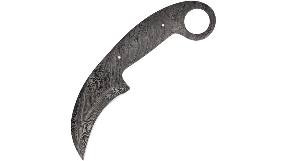 Knifemaking Karambit Knife Blade Damascus, 3.25 Damascus steel karambit blade, One-piece construction, SM-APR-BL3 DAMASCUS