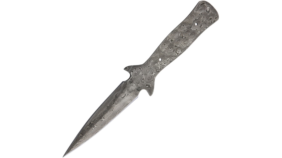 Knifemaking Knife Blade Boot Knife, 4.25 double edge Damascus steel blade, One-piece construction, SM-APR-BL7 DAMASCUS