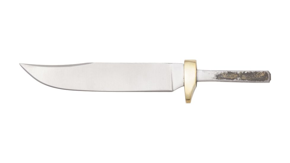 Knifemaking Stainless Fixed Blade Knife, 3.5in, Steel, Clip Point, Stainless Steel, SO-BL4
