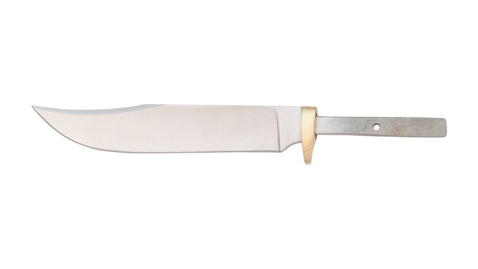 Knifemaking Stainless Fixed Blade Knife, 5in, Steel, Clip Point, Stainless Steel, SO-BL5