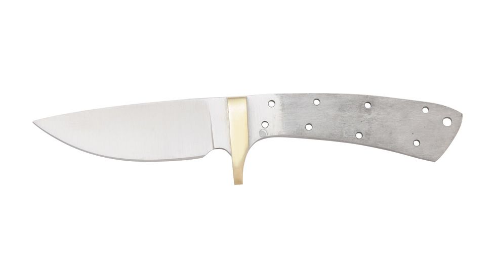 Knifemaking Stainless Fixed Blade Knife, 3in, Steel, Drop Point, Stainless Steel, SO-BL13