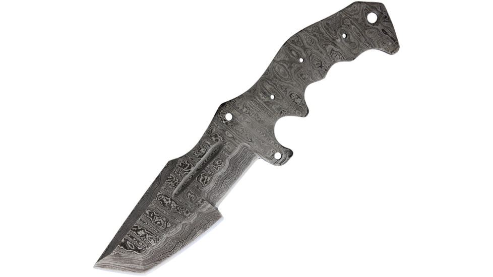 Knifemaking Knife Blade Tanto Chopper, 4.75 Damascus steel tanto blade, SM-APR-BL14 DAMASCUS