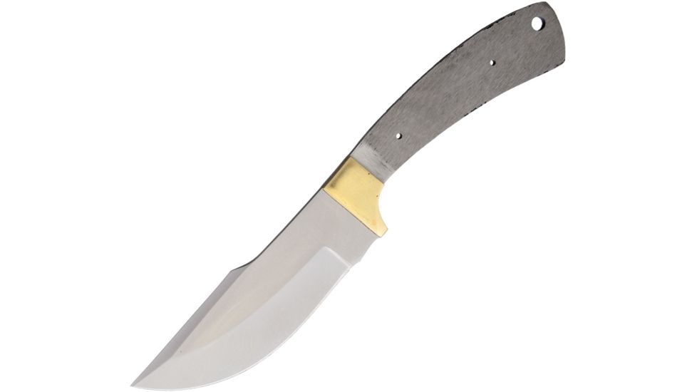 Knifemaking Skinner Blade With Guard Fixed Blade Knife, 5in, Carbon Steel, Standard Edge BL612