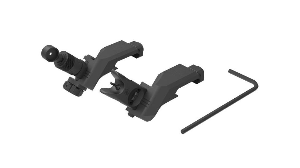Knight's Armament Offset Fixed Front and Rear Sight, Black, 31593
