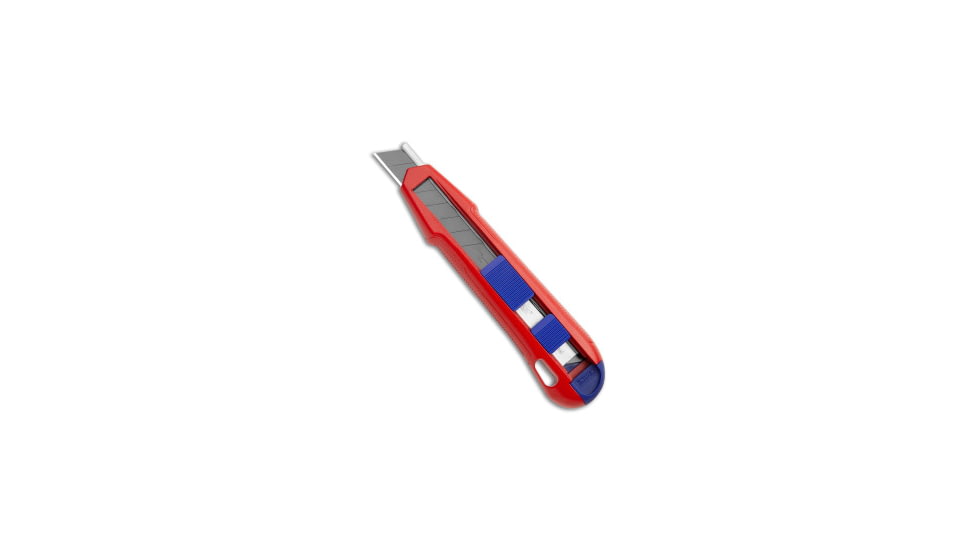 Knipex Knipex 6.5" CutiX Universal Snap Knife 90 10 165 BKA, Blue/Red, -, adult, BHQ-178037