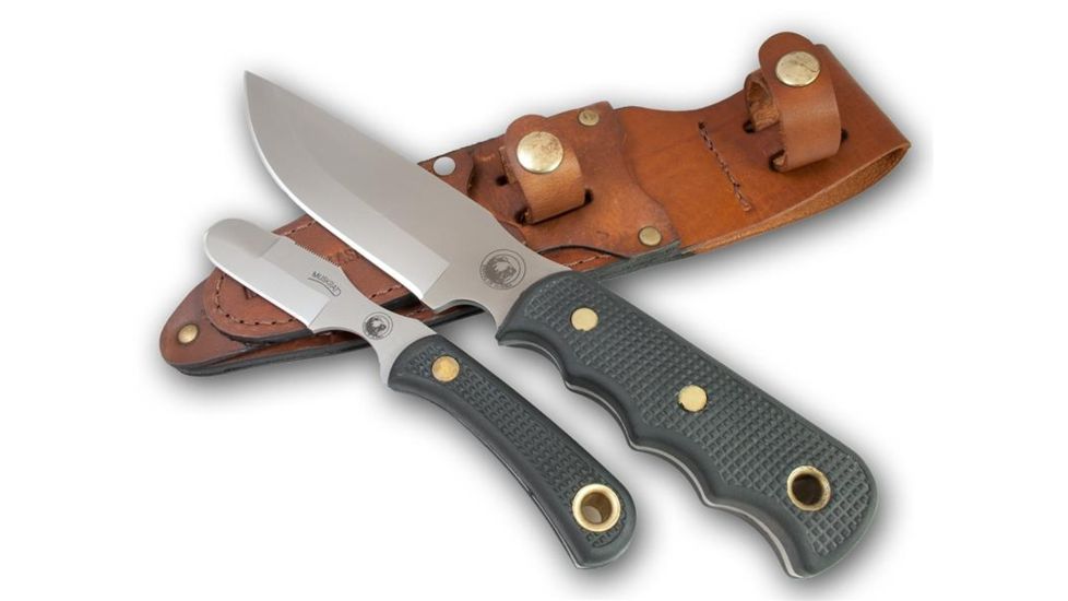 Knives of Alaska Bush Camp Muskrat Combo Suregrip Handle Knives, Black 00307FG