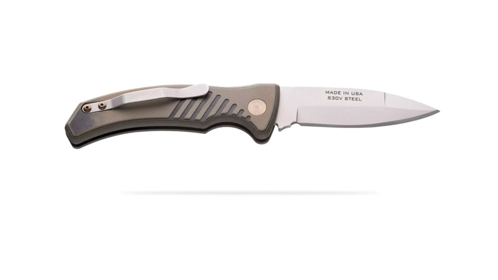 Knives of Alaska Eagle Auto Automatic Folding Knife, 2.9in, CPM MagnaCut Stainless Steel, Spear Point Blade, G10, Black/OD Handle, 00956FG