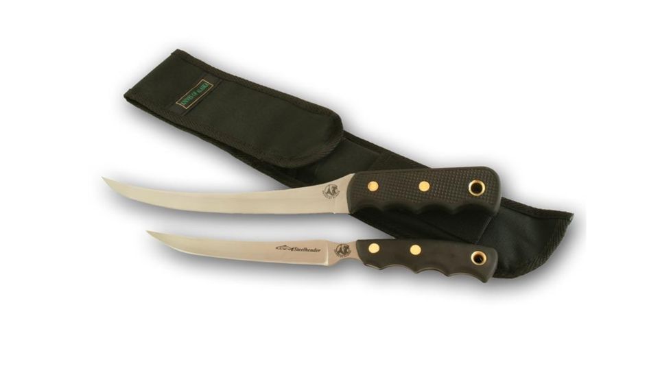 Knives of Alaska Fishermans Combo Fillet Knives Set, Suregrip Handle, Black 00092FG