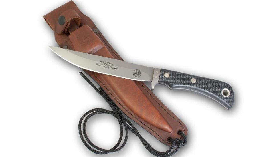 Knives of Alaska Magnum Boar Hunter Knife, Suregrip Handle, Black 00824FG