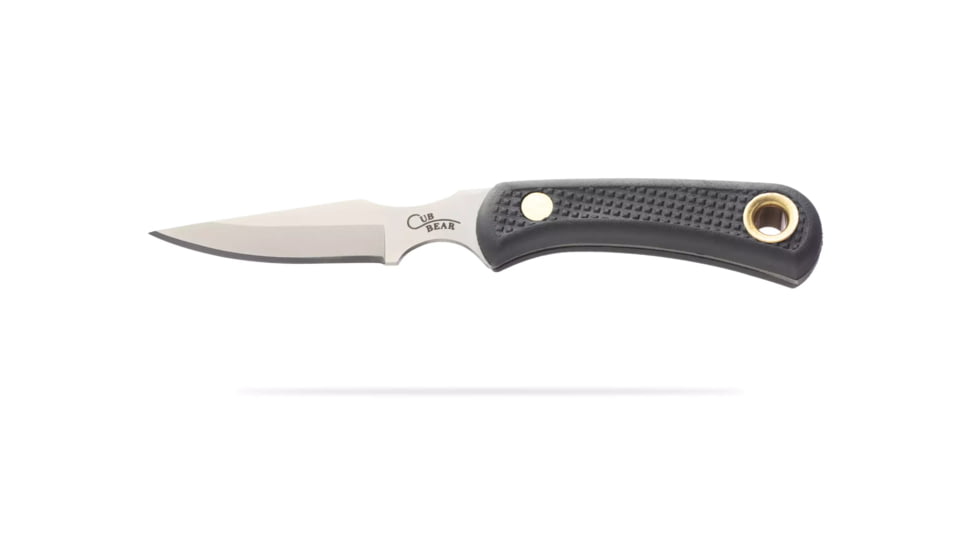 Knives of Alaska Alpha Wolf / Cub Bear Combo Fixed Blade Knives, 3in / 2.75in, CPM MagnaCut Stainless Steel, Drop Point /Caping Blade, Santoprene, Black Handle, 00372FG
