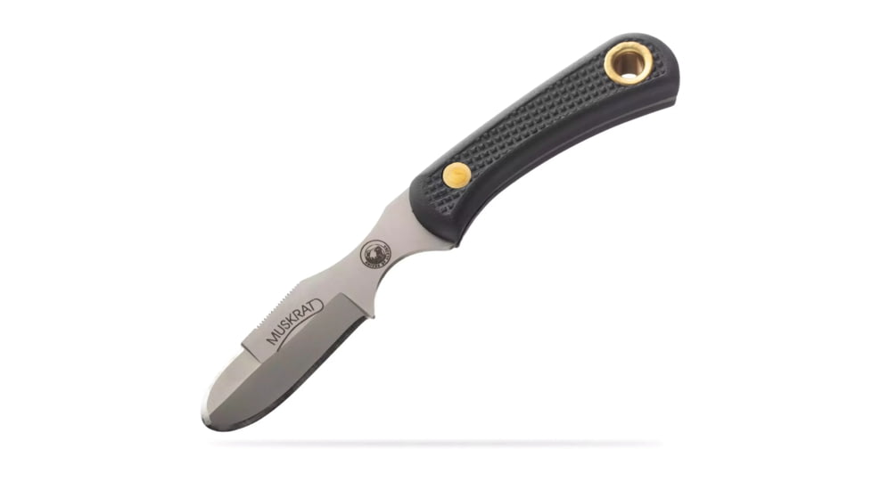 Knives of Alaska Muskrat / Cub Bear Combo Fixed Blade Knives, 2.25in / 2.75in, CPM-S30V Stainless Steel, Round Point/Caping Blade, Santoprene, Black Handle, 00102FG