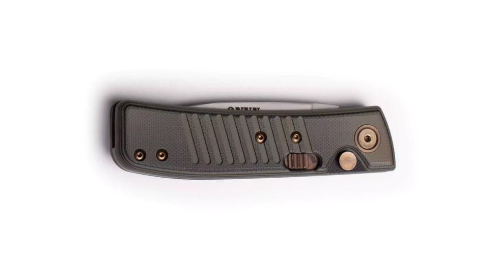 Knives of Alaska Onyx Auto Automatic Folding Knife, 2.6in, CPM MagnaCut Stainless Steel, Drop Point Blade, G10, Black/OD Handle, 00953FG