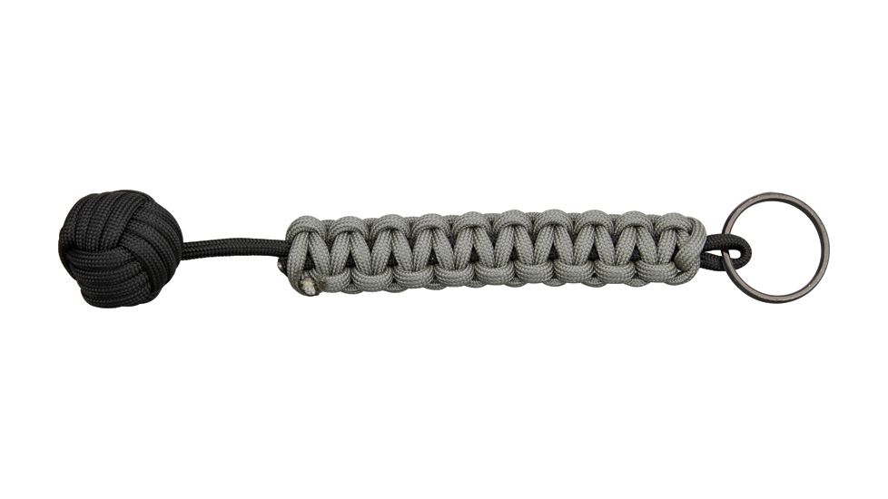 Knotty Boys 6 in. Monkey Fist Keychain, Black-Foliage KYKM0104