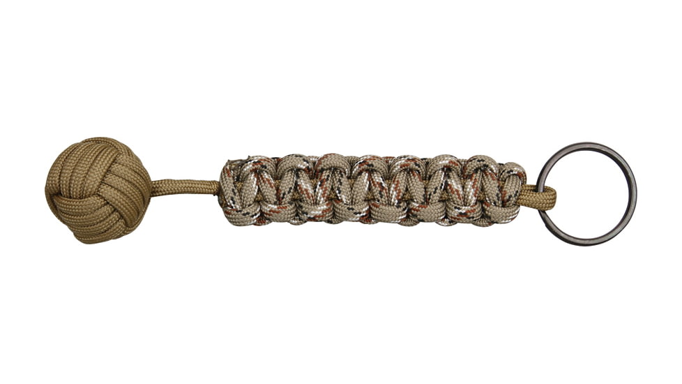Knotty Boys 6 in. Monkey Fist Keychain, Coyote-Desert Camo KYKM0323
