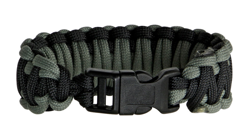 Knotty Boys Fat Boy Survival Bracelet, Black and Foliage, 8in. Diameter KY118