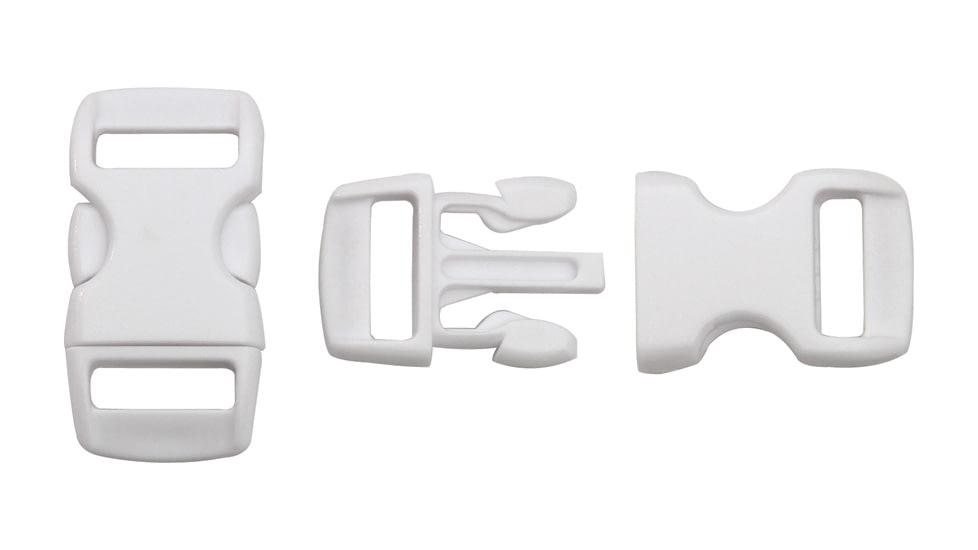Knotty Boys Hard Plastic Buckle-50 Piece, White, 3/8in. KYBZ05W