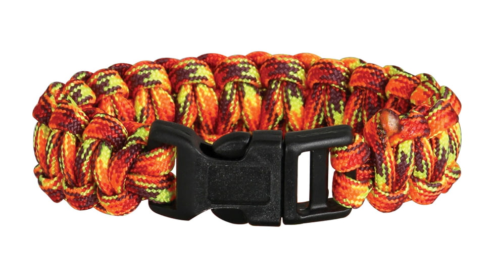 Knotty Boys Single Weave Survival Bracelet, Fire, 8in. Diameter KY231