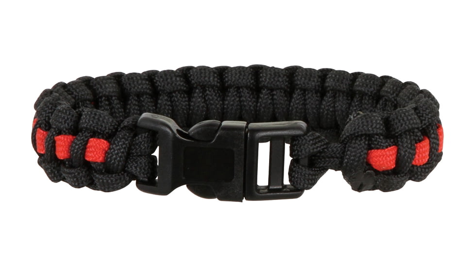 Knotty Boys Themed Survival Bracelet, Red, 9in. Diameter KY302