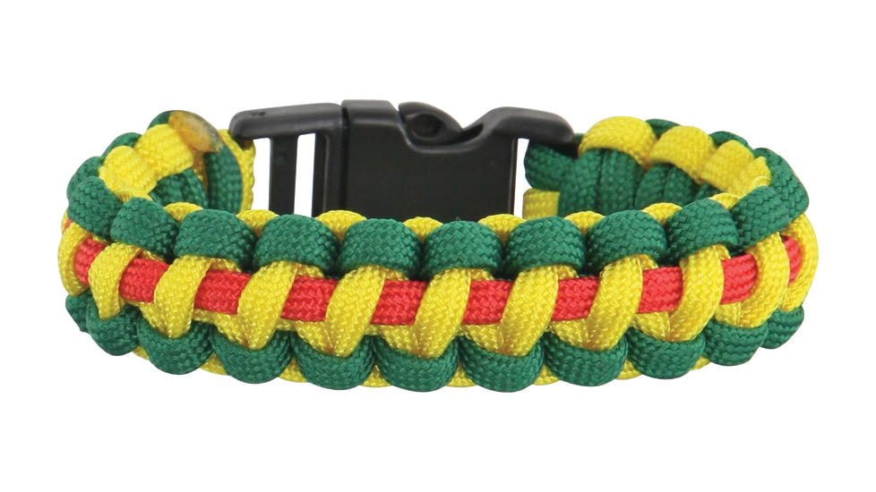 Knotty Boys Themed Survival Bracelet, Yellow-Red-Green, Medium KY134