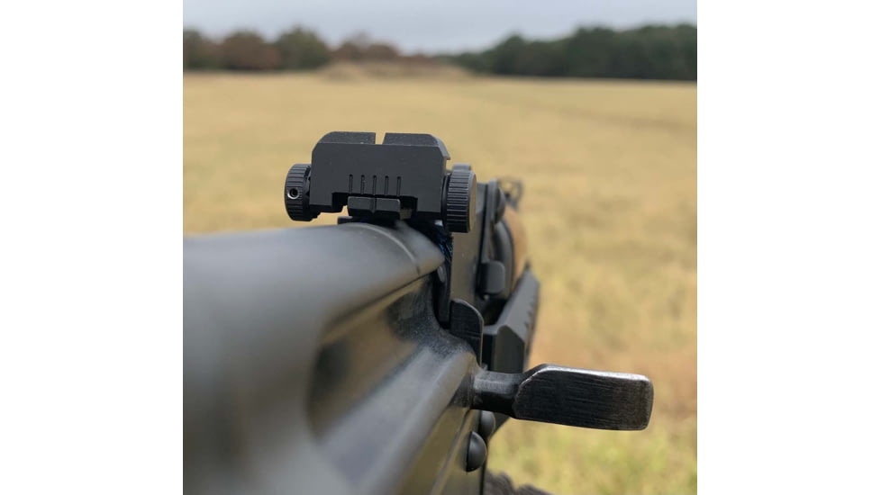 KNS Precision AK Adjustable Rear Notch Sight, Black, AK EL-WIN- NOTCHED