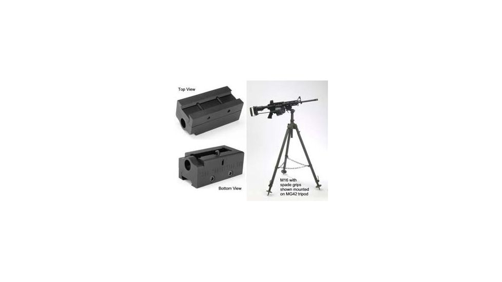 KNS Precision MG42 Tripod to Picatinny Rail Adapter, Black ADAPTERP