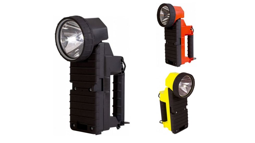 Koehler Bright Star Gen II Lighthawk LED 4-cell Flashlight w/Charger Base, Black, Orange, Yellow