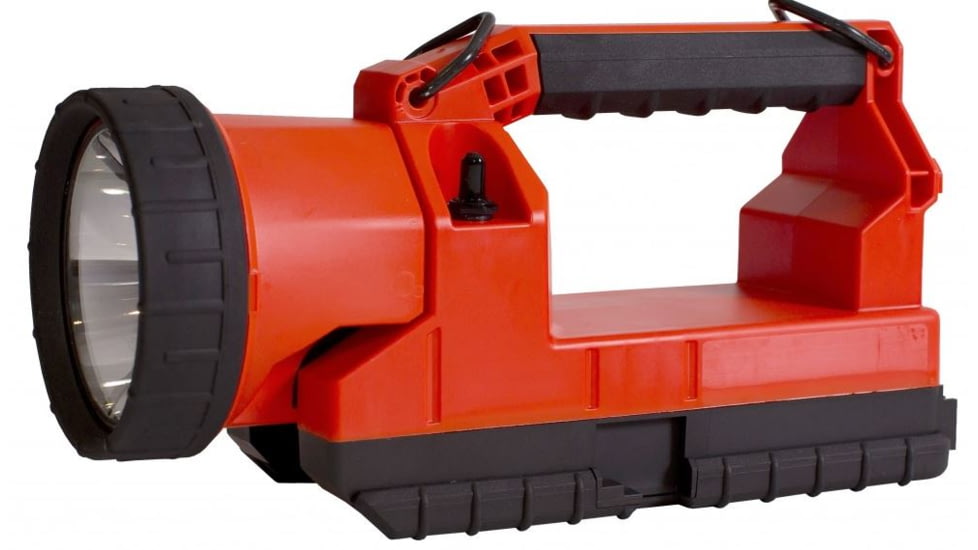 Koehler Bright Star Gen II Lighthawk LED 4-cell w/Charger Base &amp; Direct Wire Orange Flashlight, 9.5 7670