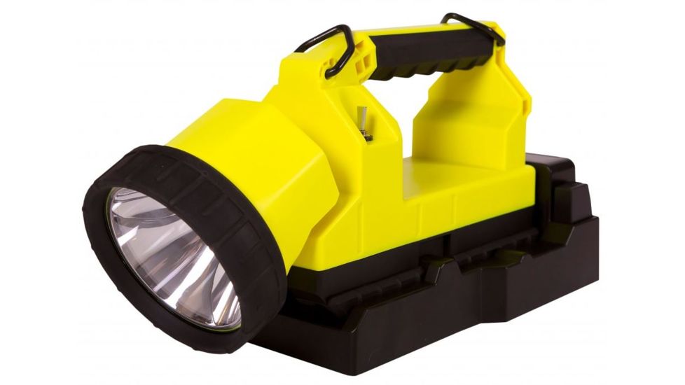 Koehler Bright Star Gen II Lighthawk LED 4-cell w/Charger Base &amp; 12/24V DC Plug Yellow Flashlight, 9.5 7632
