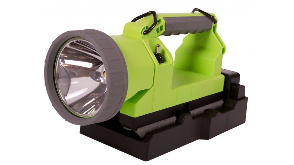 Koehler Bright Star LighthawkLED 4-cell w/Chgr &amp; 120V AC Plug, Hi-Vis Green Flashlight, 9.5 7912