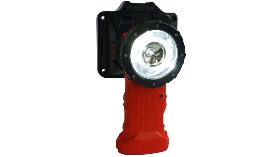 Koehler Bright Star ResponderRA LED w/Charger Base &amp; 12/24V DC Plug. Div 1, Orange 510231