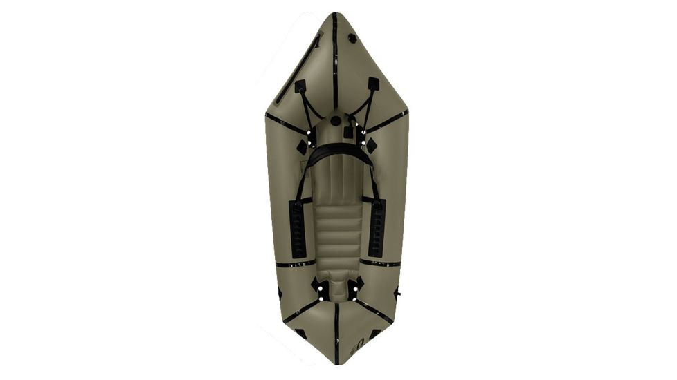 Kokopelli Packraft Nirvana Self Bailing Packraft w/ Tizip Bag, Olive, KO-WWS-SBZG