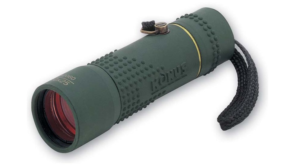 Konus 10x25 Konusmall Green Rubber Armored Monocular w/ Lanyard, EDEMO1