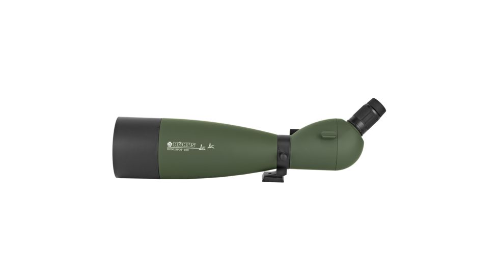 Konus Konuspot-100 20-60X100 mm Angled Spotting Scope w/ Objective Lens Case and Camera Adapter, Green, 7122B