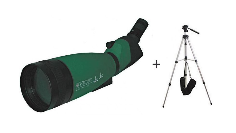 Konus Konuspot 20-60x100 Waterproof Angled Spotting Scope w/ Konus 65-160cm Camera/Spotting Scope Tripod