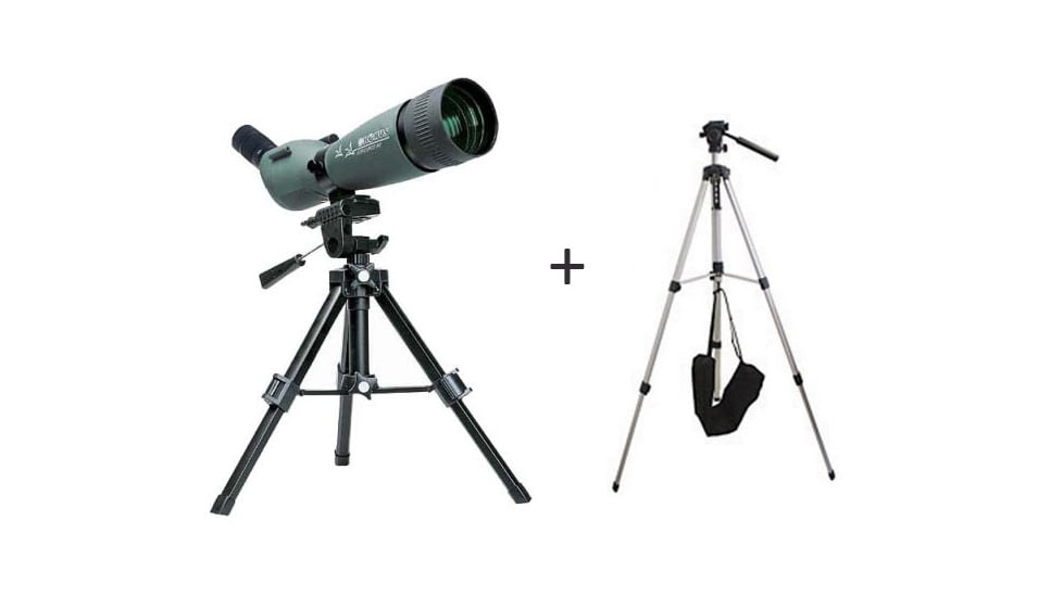 Konuspot 20-60x80 Angled Spotting Scope w/ Konus 65-160cm Camera/Spotting Scope Tripod