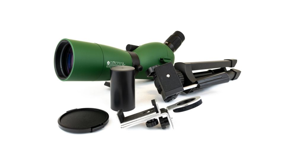 Konus Konuspot-65 15-45x65 Angled Spotting Scope, Blue w/ Textile Case 7116
