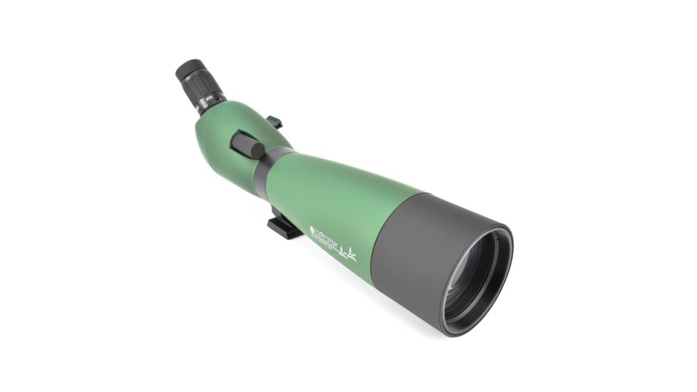 Konus KonuSpot-80 20-60x80 Angled Spotting Scope,Tripod/Case/Camera &amp; Smartphone Adapter, Green, 7120B