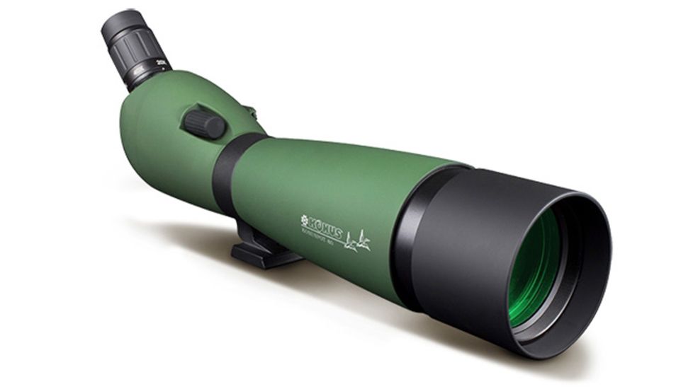 Konus KonuSpot-80 20-60x80 Angled Spotting Scope,Tripod/Case/Camera &amp; Smartphone Adapter, Green, 7120B