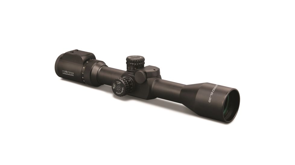 Konus KONUSPRO-EL30 Rifle Scope, 3-9x40mm, 30mm Tube, LCD Technology, 10 Interchangeable Reticles, Black, 7329