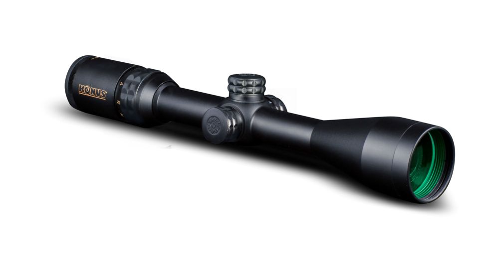 Konus Pro 3-10x44mm 275 Muzzleloading Rifle Scope, Dual Illuminated Blue/Red Center Dot Reticle, Black Finish, 7279