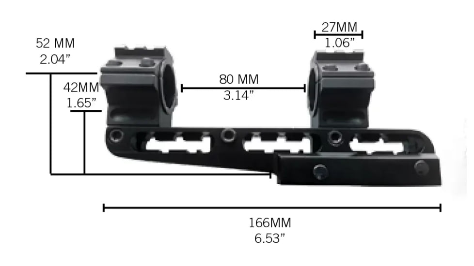 Konus Universal Cantilever mount 30mm - 1in with adjustable length, KL7219