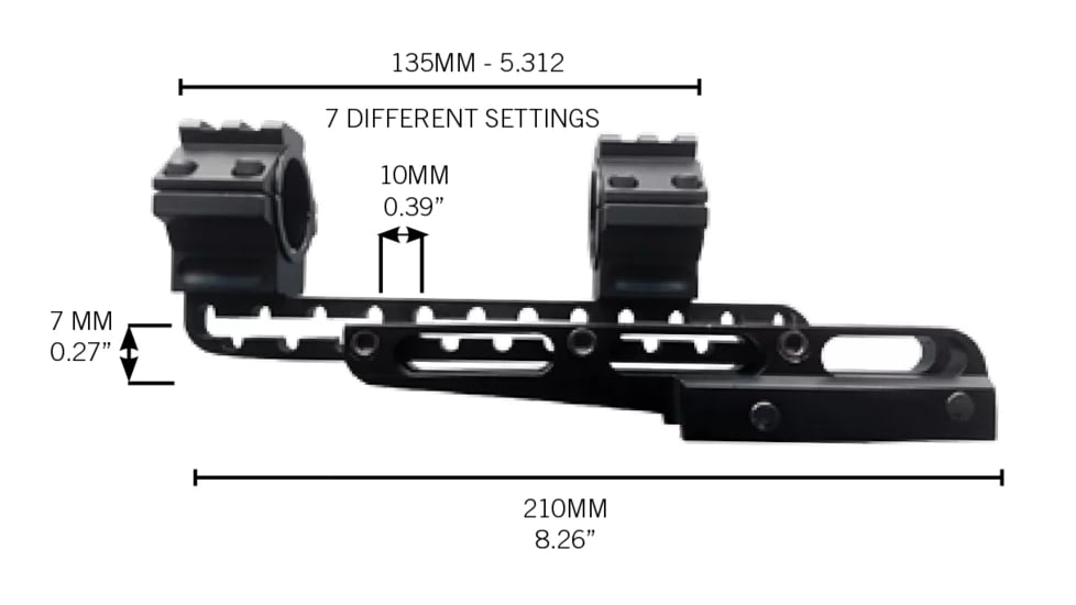 Konus Universal Cantilever mount 30mm - 1in with adjustable length, KL7219