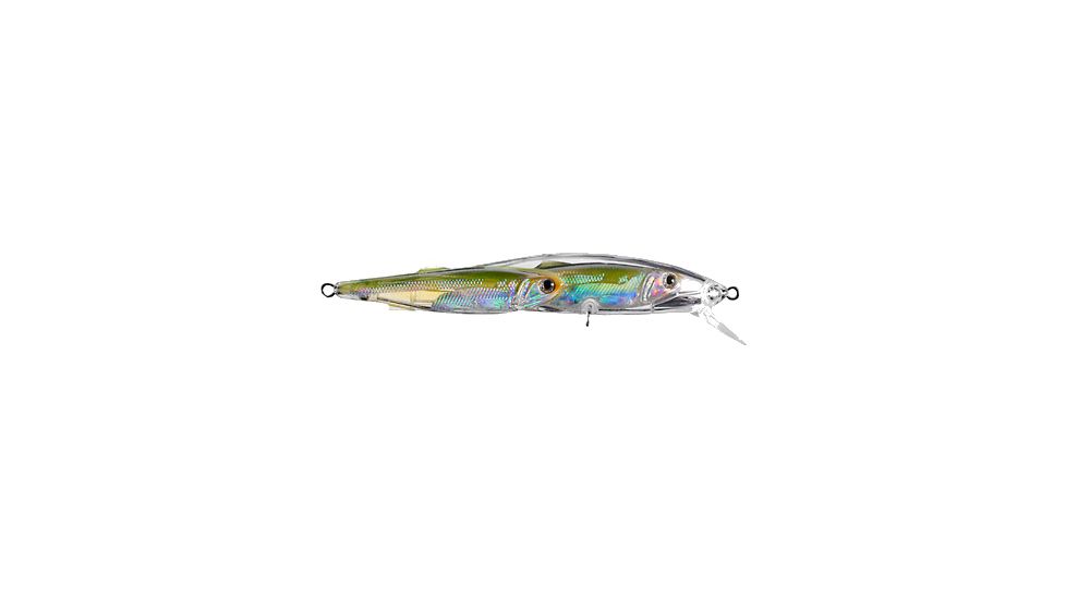 Koppers Live Target Glass Minnow Jerkbait Lure 4-3/4" - Silver/Green 120885