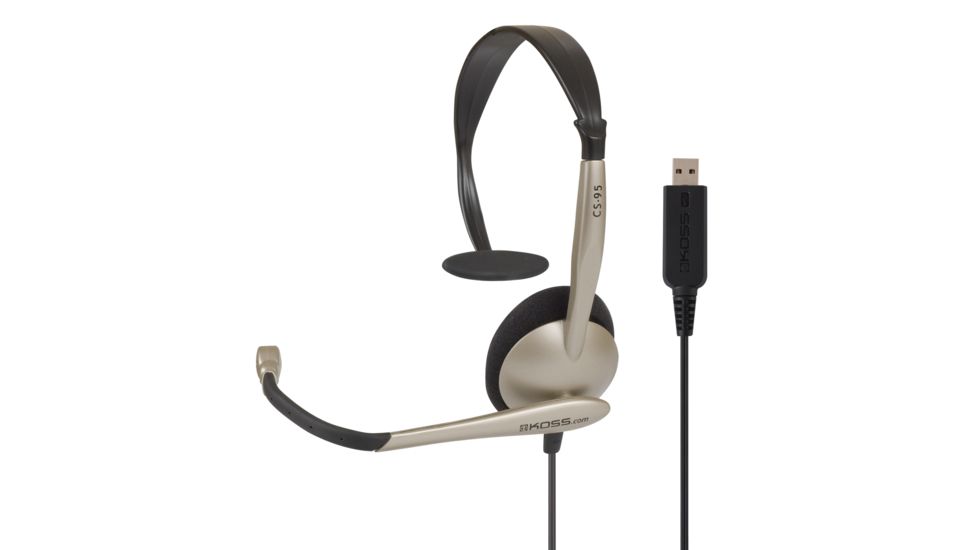 Koss CS95 USB Gaming Headset, Titanium/Black, NSN 5965-32-015-8412 , 5965320158412, CS95 USB