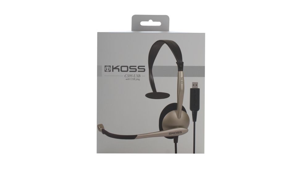 Koss CS95 USB Gaming Headset, Titanium/Black, NSN 5965-32-015-8412 , 5965320158412, CS95 USB